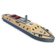 CSS Louisiana Ironclad Model Ship - 10 Inch Civil War Replica - Confederate Navy picture