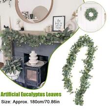 1.8M Artificial Eucalyptus Leaf Garland Vine Wedding ❀ Greenery Plant Home V3K1 picture