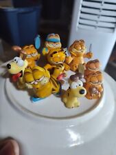Lot Of 9 Garfield Figurines Including Spoon And Fork,Tennis, Running,... picture