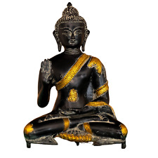 indigenite Brass Buddha Statue | Size - (11 x 6 x 8) Inches, Weight: 3.5 kgs apx picture