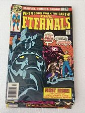 The Eternals Comic Books Lot Of 10 Marvel Comics Boarded 1,2,3,4,5,7,8,11,14,15 picture