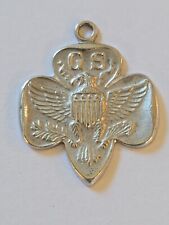 Sterling silver ~ Girl Scouts Charm ~ EAGLE ~ Pendant ~ VINTAGE picture