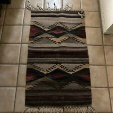 Vintage Navajo Style Handmade Woven Rug Wool 39