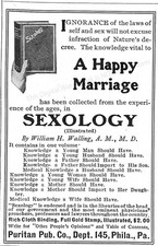 1907 Ad * Sexology Book Happy Marriage – Laws of Self + Sex Nature’s Decree picture
