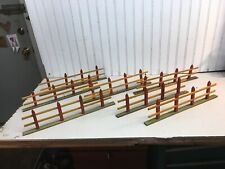 Vintage Christmas Wood Rail Fence Putz Train Display   7  Sections 16in x 3.5in picture