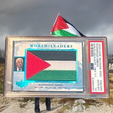 DECISION WORLD LEADERS FLAG PATCH FREE PALESTINE MAHMOUD ABBAS 1/1 ICE BLUE FOIL picture