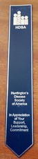 HDSA 👨🏿⚕️ Huntington's Disease Society of America Leather Bookmark VINTAGEB39 picture