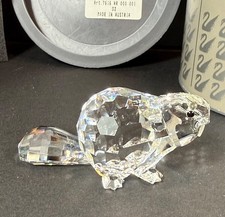 Swarovski Crystal Mother Beaver Figurine 164637 Retired Endangered Species w/Box picture