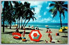 Florida Shore Ocean Coast Beach Shoreline Oceanfront Coastline Palm VNG Postcard picture