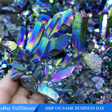 150g Natural Rainbow Aura Quartz Crystal Cluster Titanium VUG Specimen Healing picture