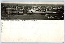Parker South Dakota SD Postcard Bird's Eye View Of Main Street Looking 1907 Tree picture