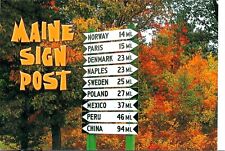NEW Postcard 4x6 Maine Sign Post Funny Humor Unposted Postcrossing  picture
