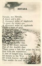 Postcard RPPC Photo 1940s Nevada poem civic Booster Sagebrush Gold 23-430 picture