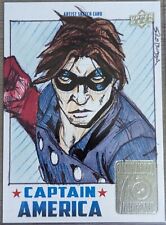 2016 Upper Deck Captain America 75th Anniversary Sketch Card Bucky Barnes 1/1 picture