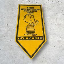 Vintage Peanuts Linus Banner Pennant 60s 70s It Doesn’t Matter What You Believe picture