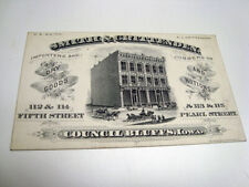 Circa 1880s Smith & Crittenden Building Trade Card, Council Bluffs, Iowa picture