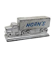Antique 1950/60s Era Cast Iron Horn’s Trucking Advertising Paperweight picture