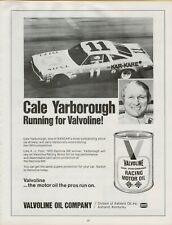 1973 Valvoline Racing Motor Oil Cale Yarborough Daytona 500 Vintage Print Ad  picture