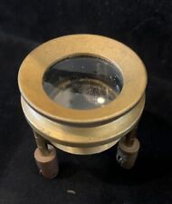 Brass Desk Map Magnifying Glass Magnifier Tripod picture