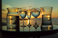 2017 16X20 PHOTO GLASS & PITCHERS SUNSET BEACH MARCO ISLAND TIGERTAIL BEACH FL. picture