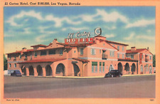 Postcard El Cortez Hotel Cost $180,000 Las Vegas, Nevada Linen Vintage picture