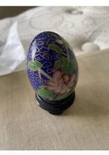 Vintage Chinese Cloisonné Enamel Decorative Egg picture