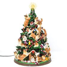 Rare DANBURY MINT Sheltie Dog LIGHTED CHRISTMAS TREE WITH STAR Shetland Sheepdog picture