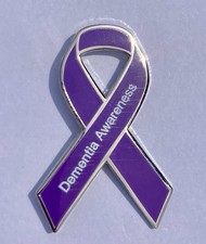 *NEW* Dementia Purple Awareness ribbon enamel pin badge. Alzheimer’s, Charity picture