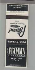 Matchbook Cover - Pizza Parlor - La Fiamma Wood Oven Pizza N. London Ontario picture