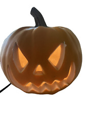 Vintage Blow Mold Jack-O-Lantern Lighted Plug In Halloween Decor picture