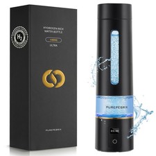 Hydrogen Water Bottle Generator 8100PPB SPE/PEM Portable Black Travel picture