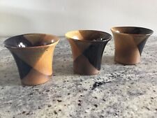 Vintage Pottery Craft USA - Robert Maxwell- Abstract Wine Cups (3) picture