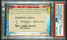 J. Edgar Hoover FBI Director Cut Signature 2012 Leaf Executive PSA/DNA POP 1 picture
