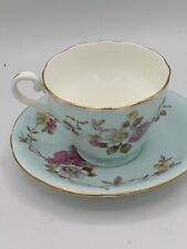Vintage Aynsley Tea Cup ENGLAND FINE BONE CHINA Robin's Egg Blue & Gold 1940s picture