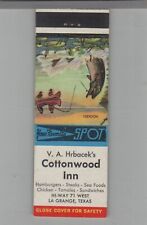 Matchbook Cover V.A. Hrbacek's Cottonwood Inn LaGrange, TX picture