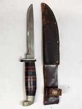 Weske Knife Fixed Blade With Sheath Sandusky Ohio Vintage Hunting Knife picture