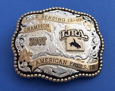 Vintage Gist 2007 Idaho Jr Rodeo American Falls Champion Trophy Belt Buckle picture