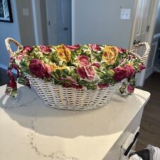 Vintage Royal Albert Old Country Roses fabric basket liner, No Basket 🧺 Rare picture