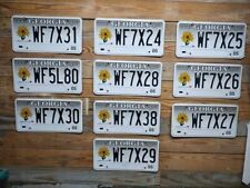 Georgia Wildflower lot of 10 Expired License Plate Auto Tag ~ WF7X31 ~ Embossed picture