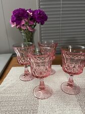 4 RARE 1969 Pink Noritake Perspective Iced Tea Glasses 12 oz Capacity picture
