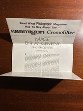 Samigon Cromofilter Image Enhancement Using Graded Filters Vtg Article 1978 picture