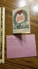 Vintage Latin Quarter Christmas Card w/ Env. Newport Kentucky Illegal Gambling picture