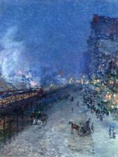 Oil painting Night-Train-1894-Frederick-Childe-Hassam-oil-painting impression ar picture