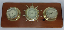 Vintage Weather Station Springfield Thermometer Barometer Humidity USA Nautical picture