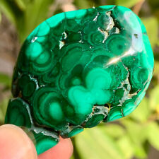 35G  Natural glossy Malachite transparent cluster rough mineral sample picture