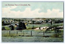 c1910's Bird's Eye View Of Cherryfield Maine ME Unposted Residences Postcard picture