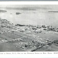 c1930s Sidney, BC Aerial Sky View Postcard Rest Haven Hospital Advertising? A2 picture