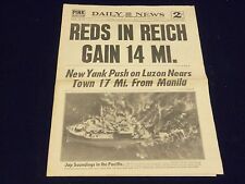 1945 FEBRUARY 3 NEW YORK DAILY NEWS - REDS IN REICH GAIN - NP 1978 picture