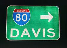 DAVIS Interstate 80 California route road sign 18