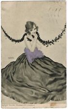 Raphael Kirchner Postcard Young Lady in Ball Gown Art Nouveau picture